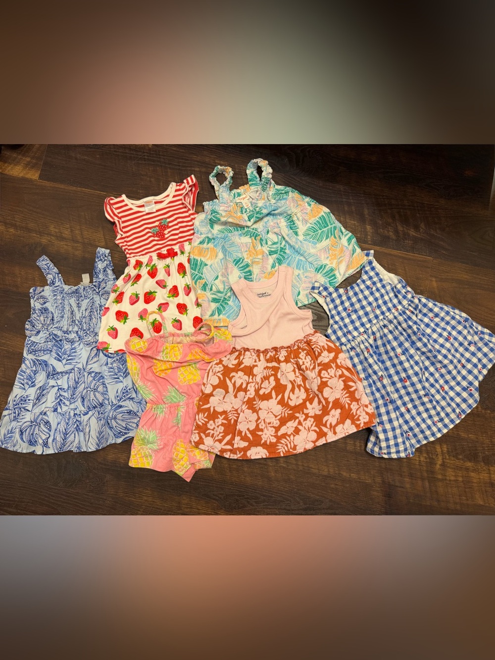 Girls Summer Clothing Bundle – 6-Piece Dresses & Rompers